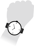 女性着用時 44mm