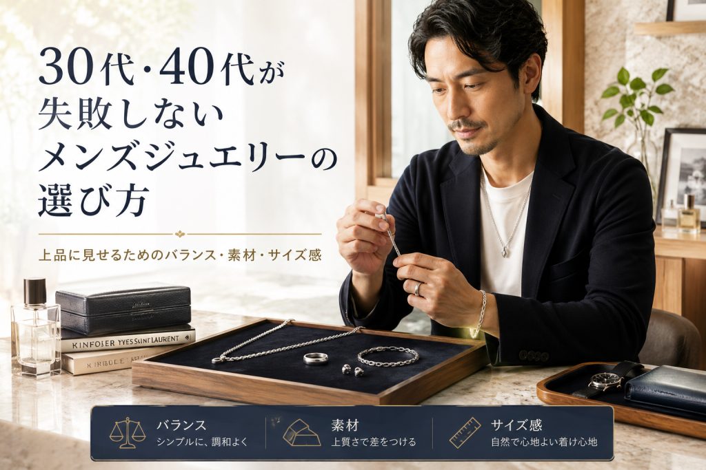 メンズジュエリーはダサい？30代・40代が失敗しない選び方