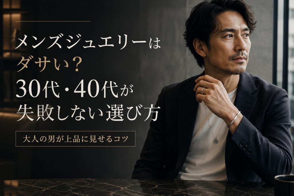 メンズジュエリーはダサい？30代・40代が失敗しない選び方