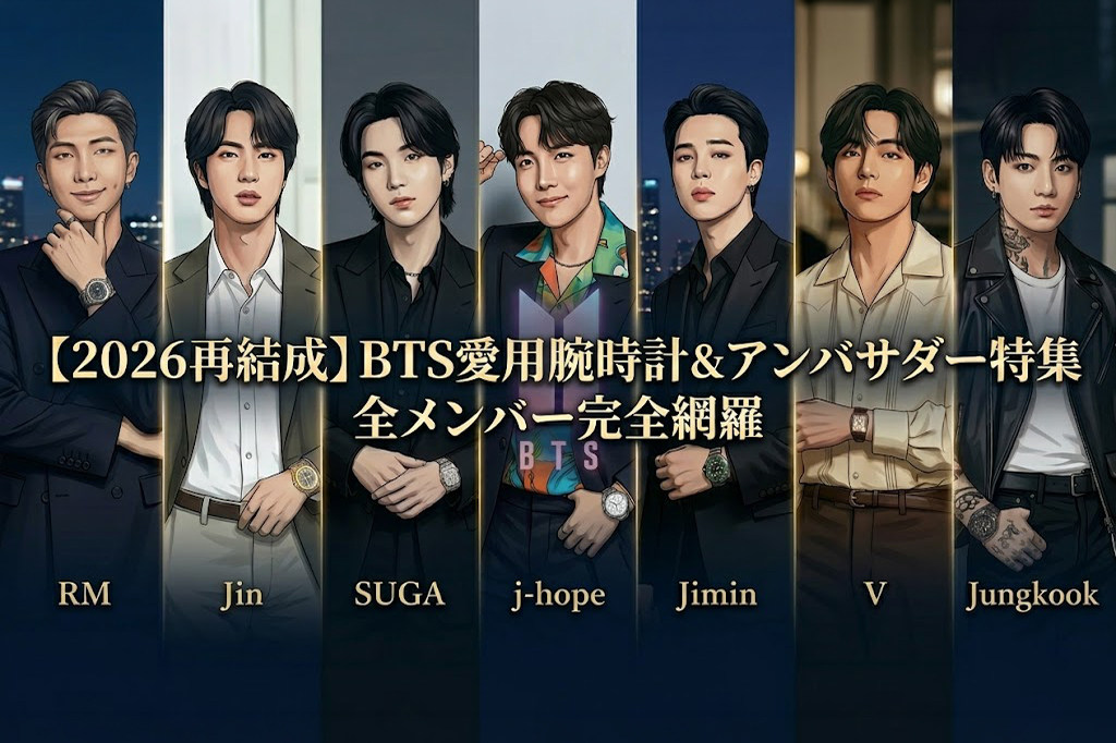 【2026再結成】BTS愛用腕時計＆アンバサダー特集 全メンバー完全網羅