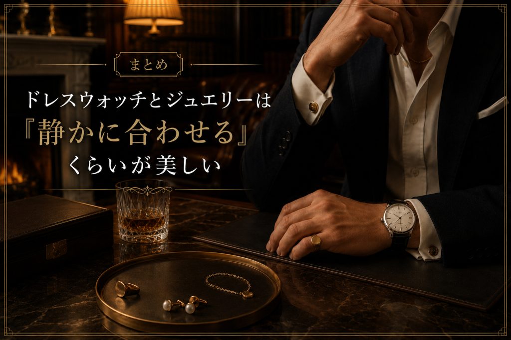 ドレスウォッチとジュエリーの合わせ方 大人の男性に似合うブランドと選び方
