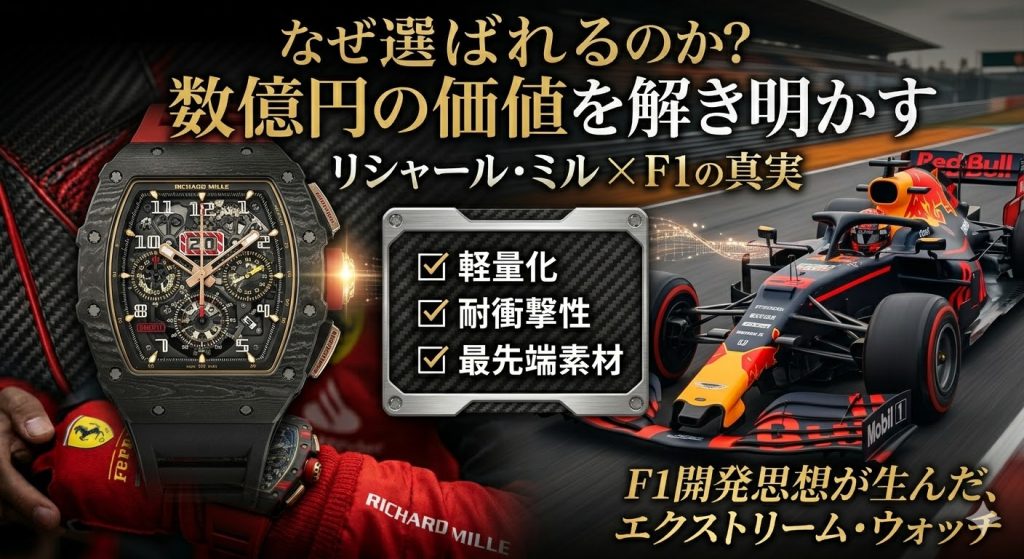 リシャールミルとF1の関係 なぜ数億円の時計が選ばれるのか？
