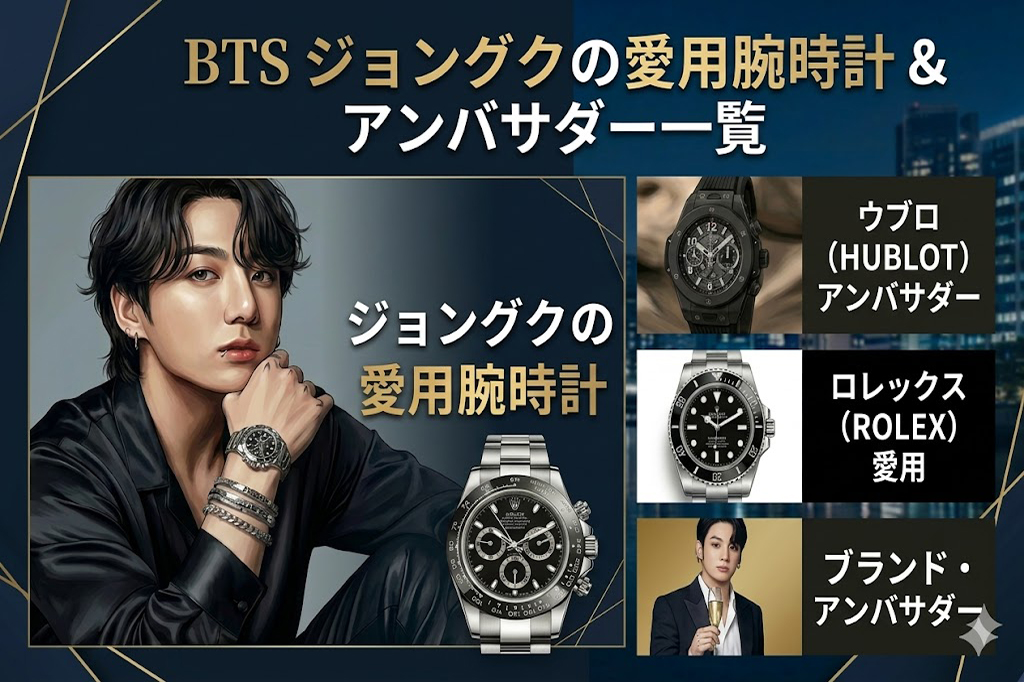BTSジョングク(JUNGKOOK)の愛用腕時計とアンバサダー完全解説